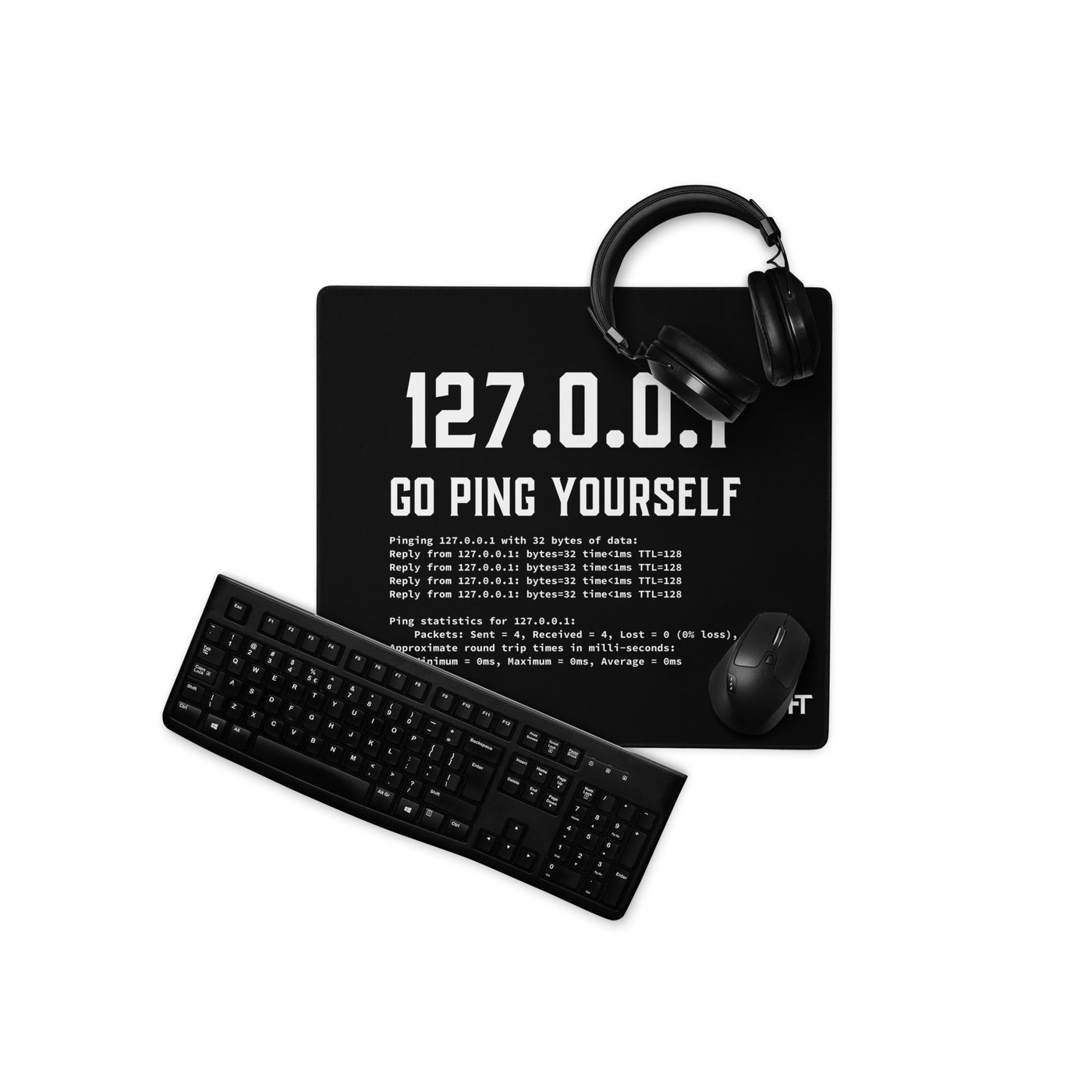 Go ping yourself - Desk Mat