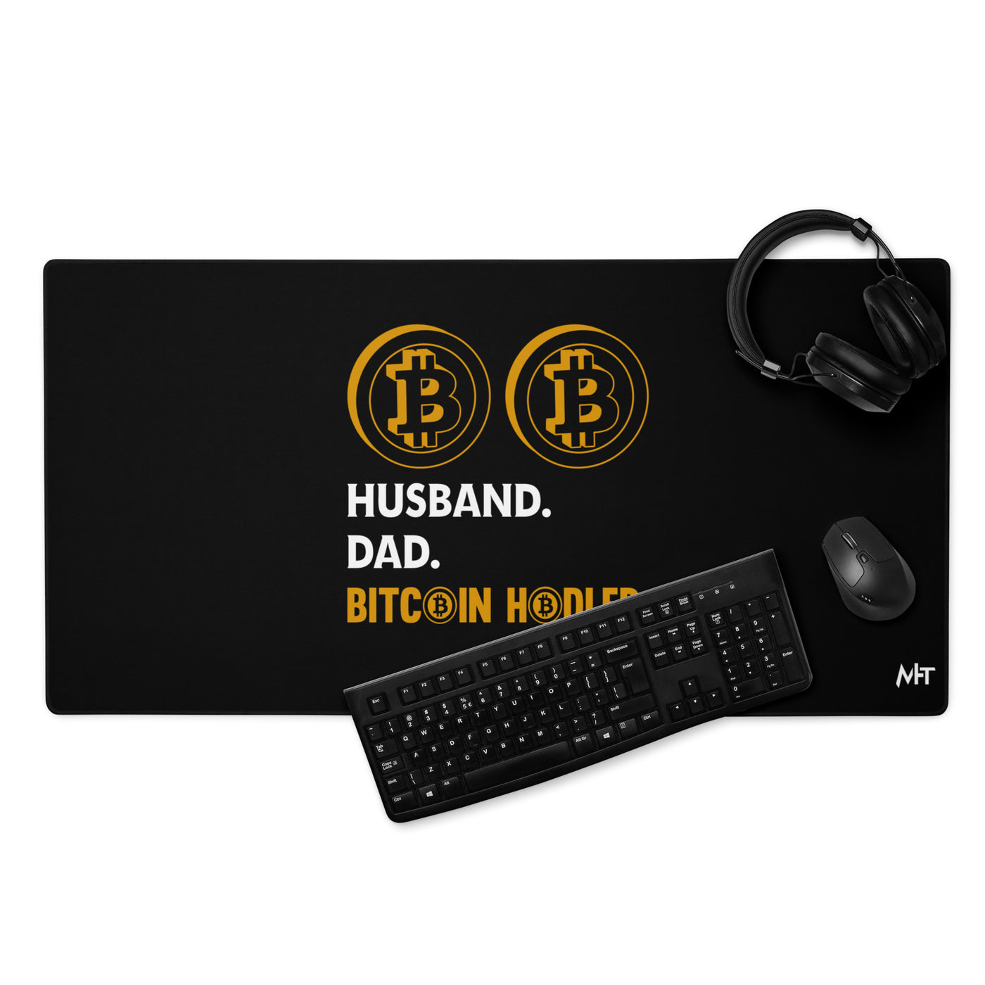 Husband, Dad, Bitcoin Holder Desk Mat