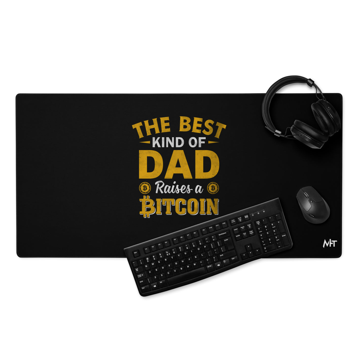 The Best Kind of Dad Raises a Bitcoin Desk Mat