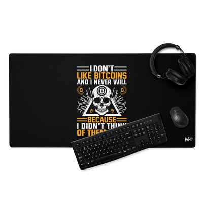 I don't Like Bitcoin and I never will Desk Mat