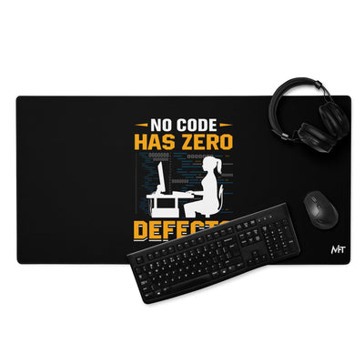 No code has zero defect Desk Mat