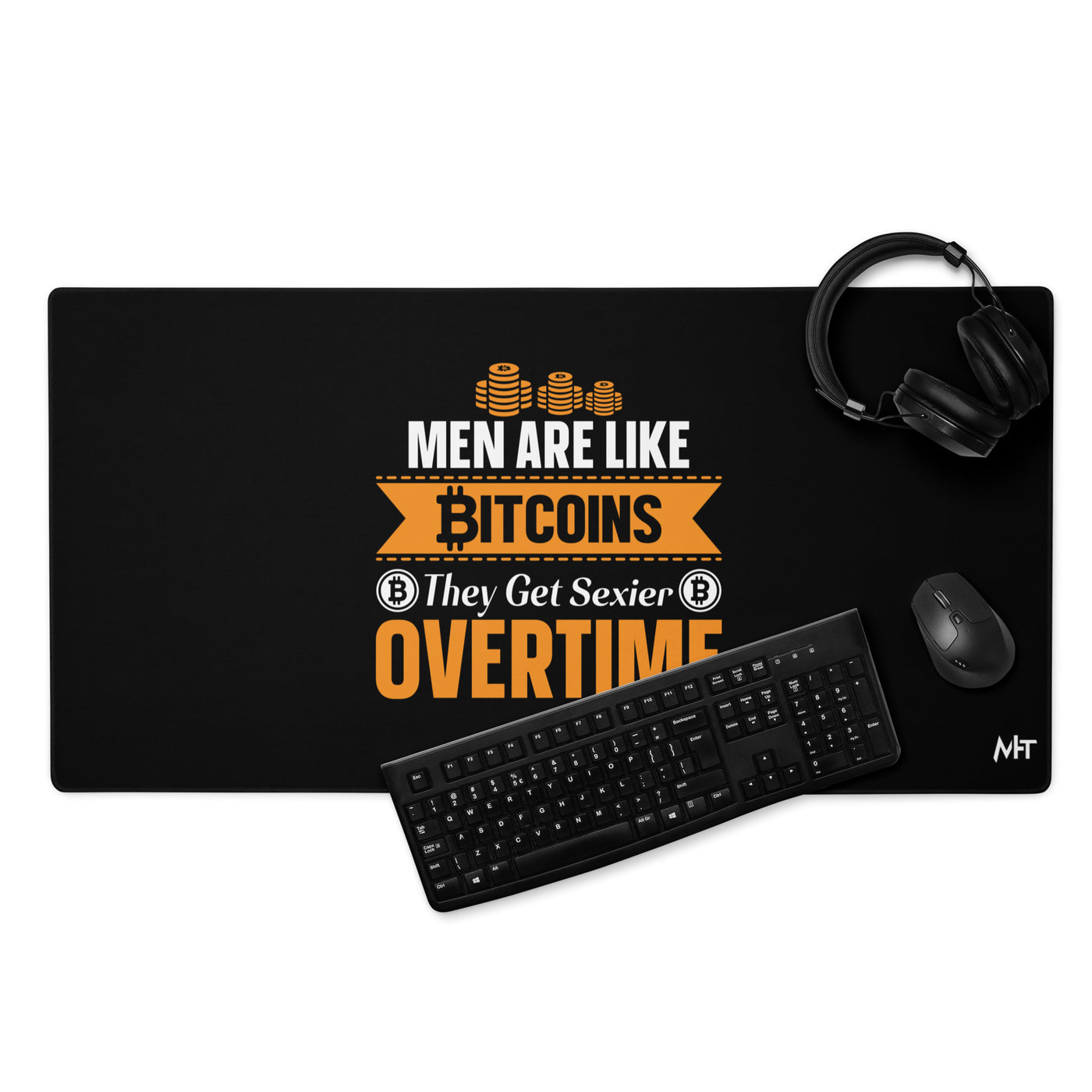 Men are like Bitcoin - Desk Mat