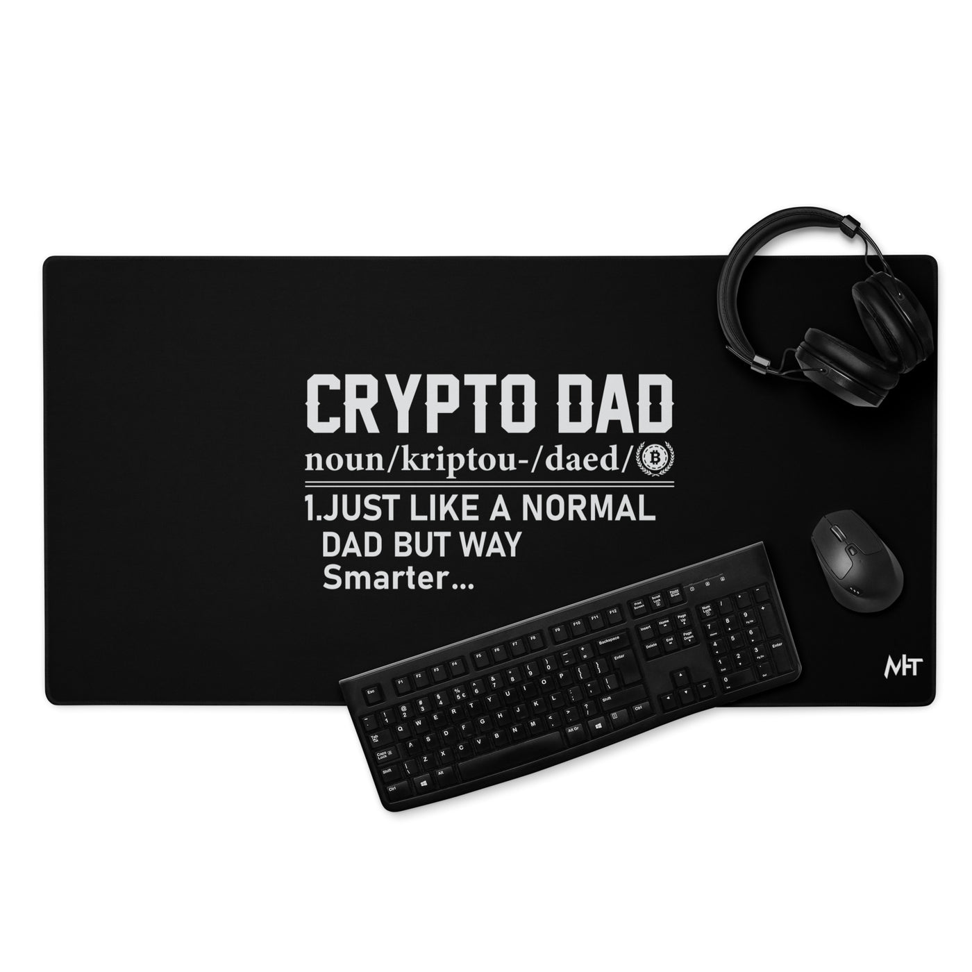 Crypto Dad Definition Desk Mat