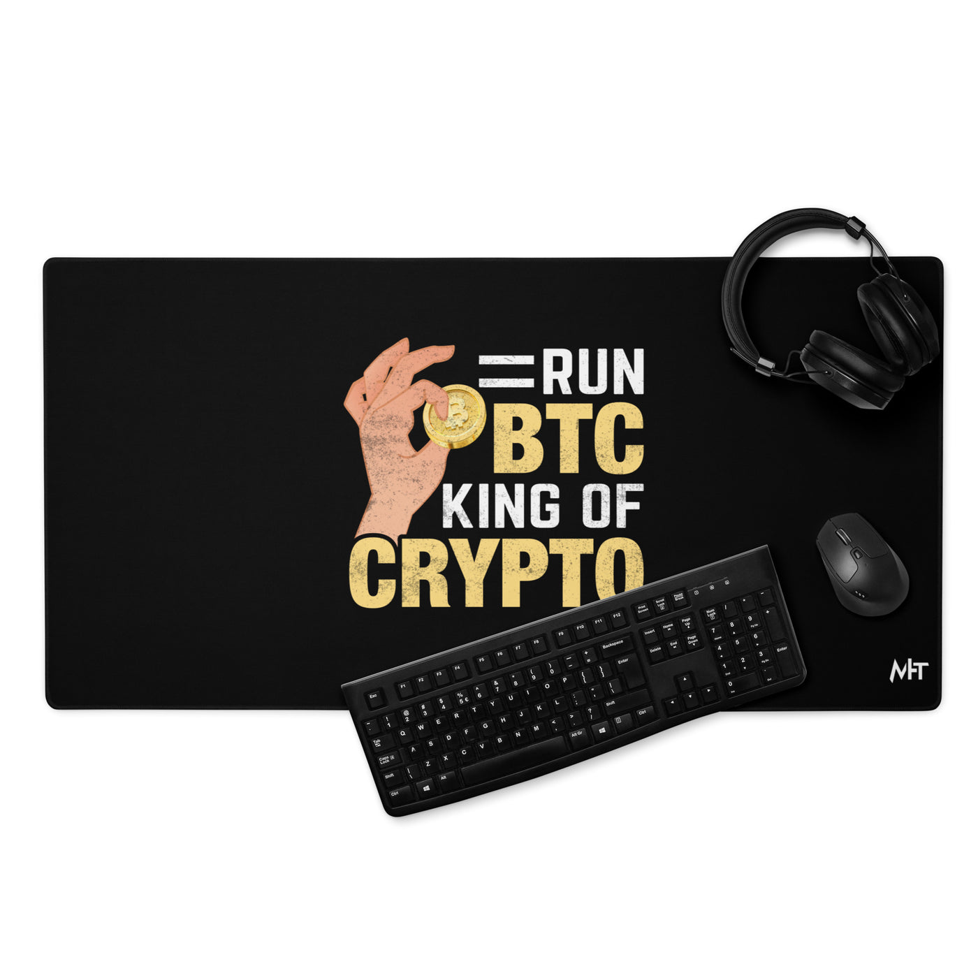 = Run BTC King of BitCoin - Desk Mat