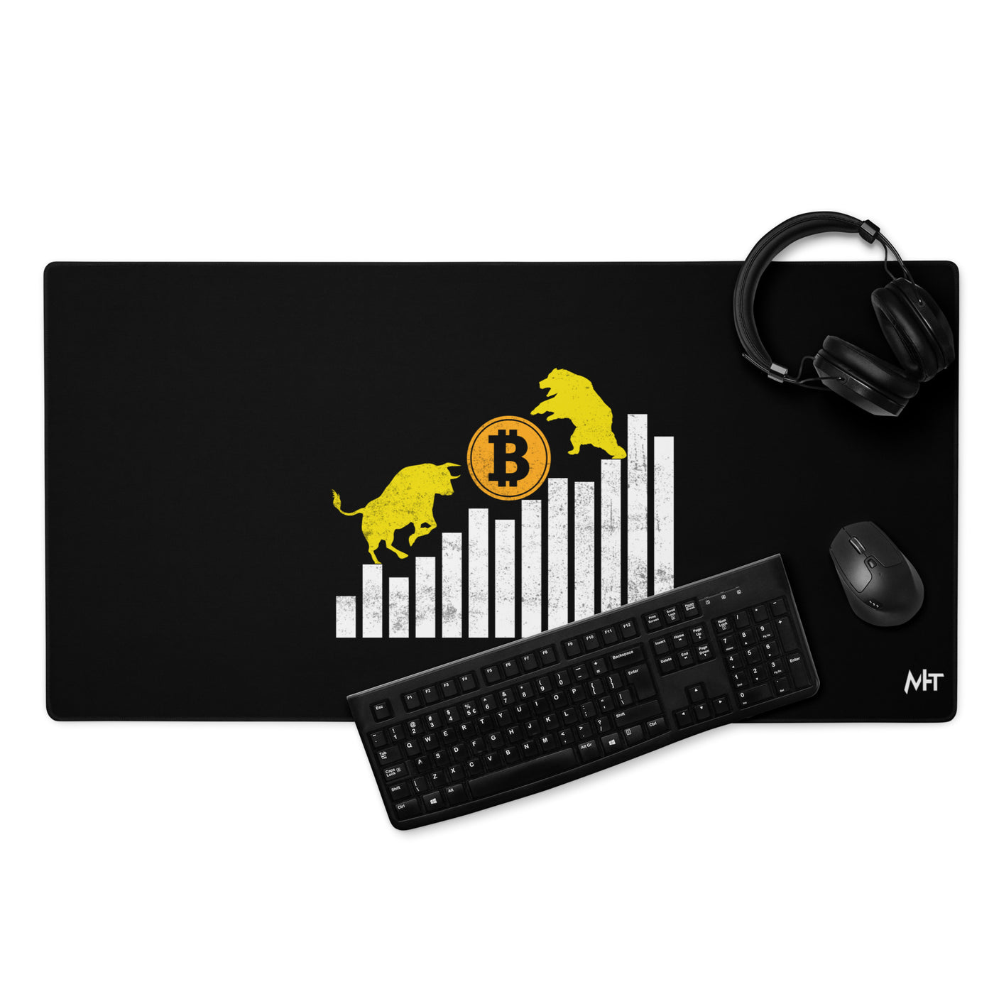 Bull Bear Bitcoin Statistic - Desk Mat