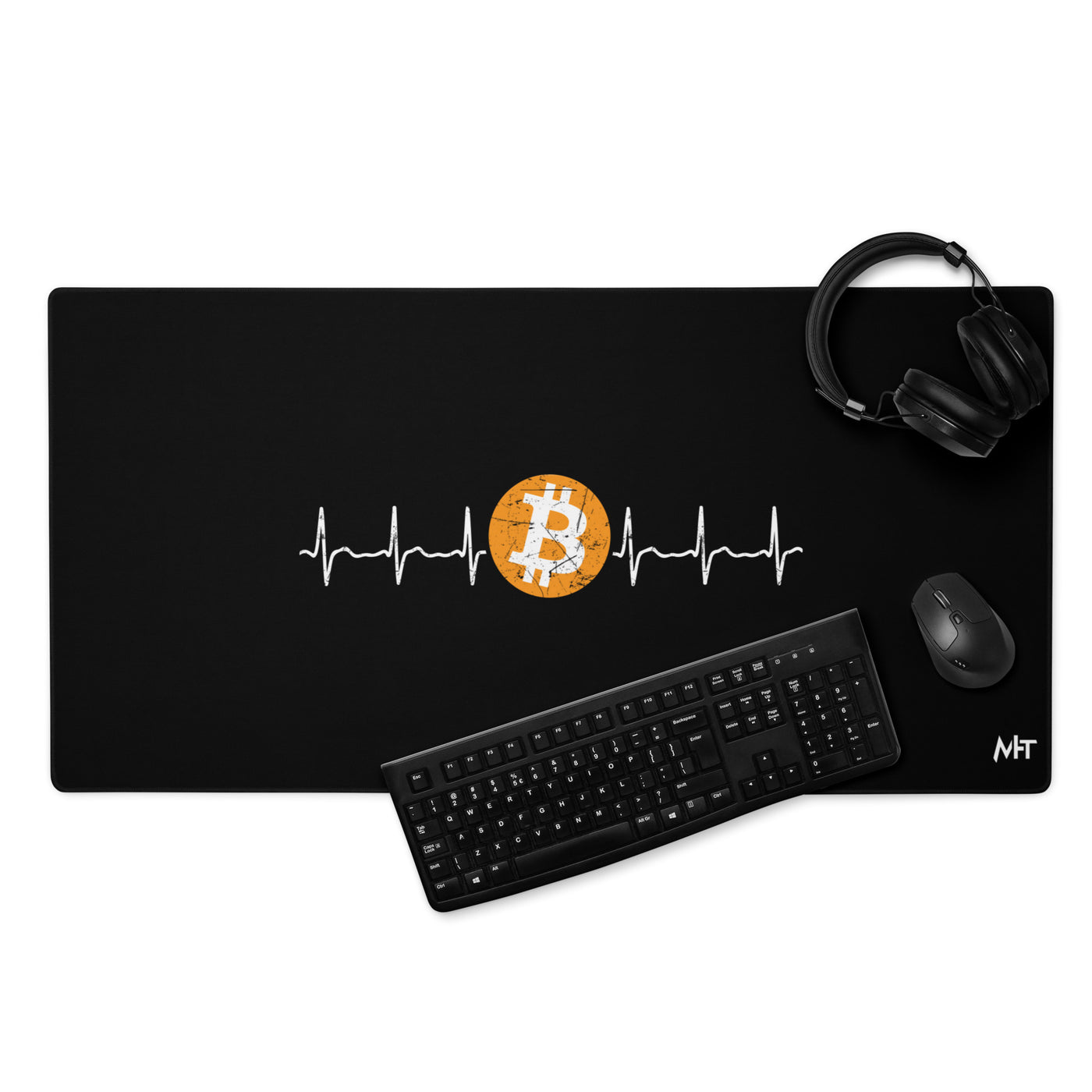 Bitcoin Heartbeat - Desk Mat ( Back Print )
