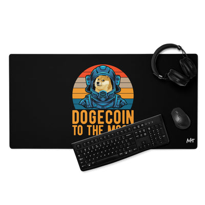 Doge Coin to the Moon - Desk Mat