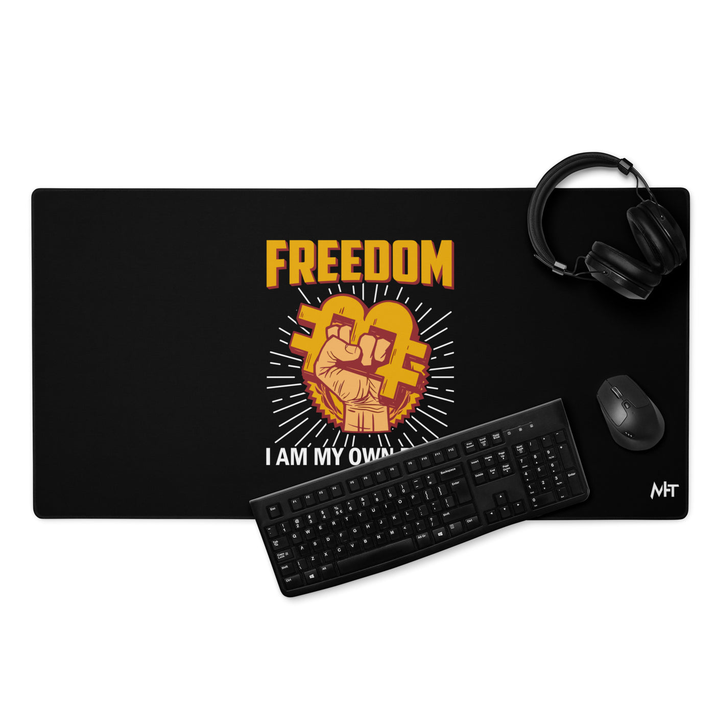 Bitcoin Freedom; I am my Own Bank - Desk Mat