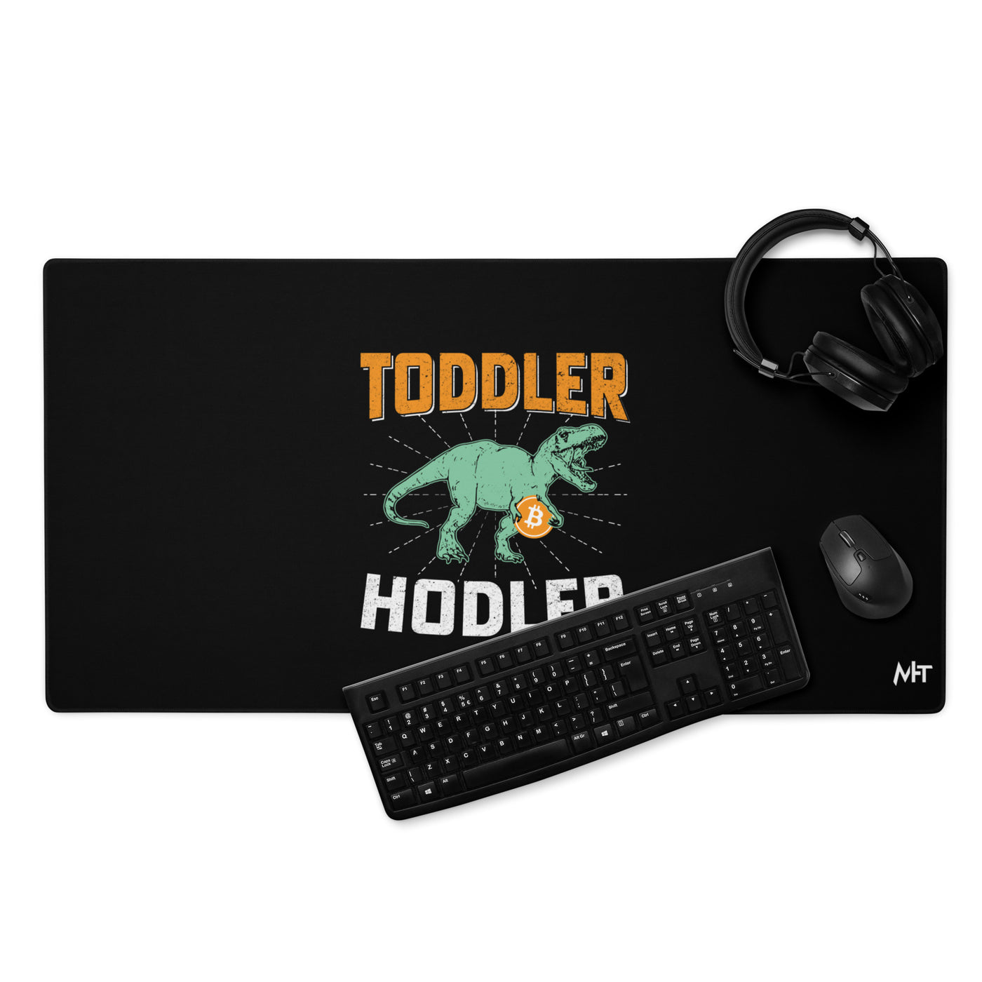 Toddler Bitcoin T-rex Holder - Desk Mat