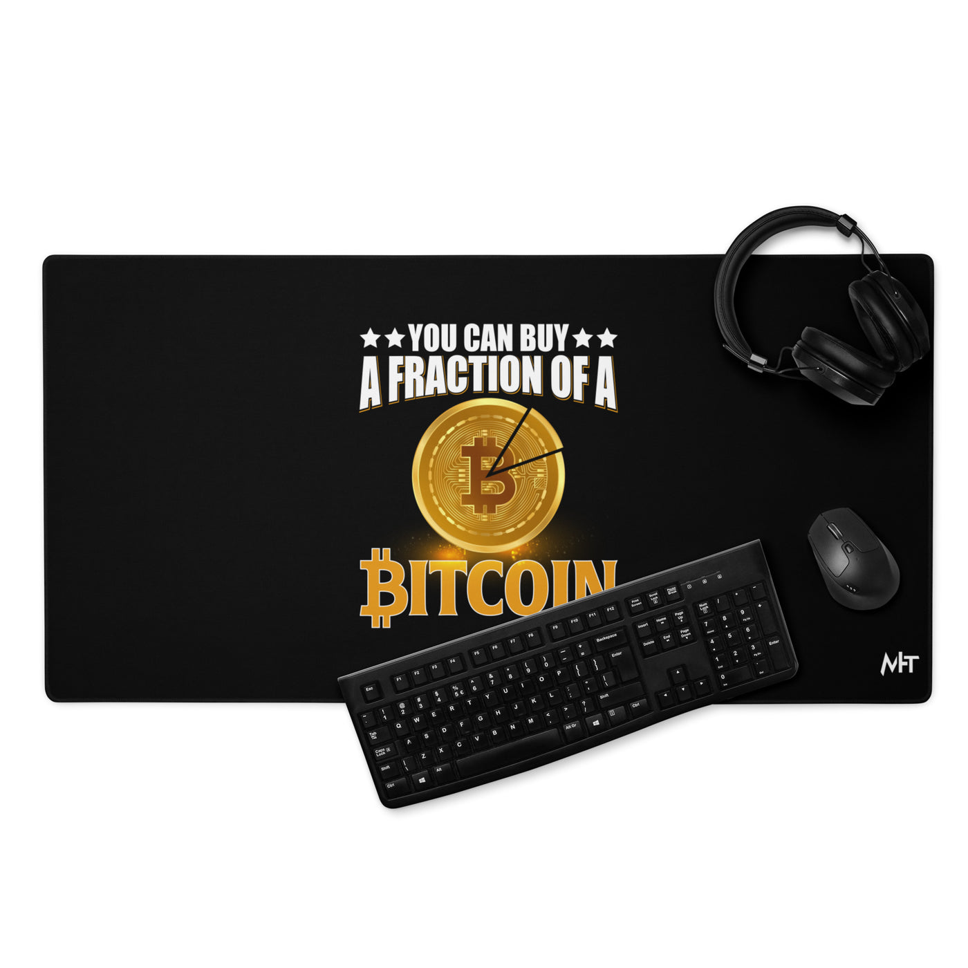 You can Buy a Fraction of a Bitcoin - Desk Mat