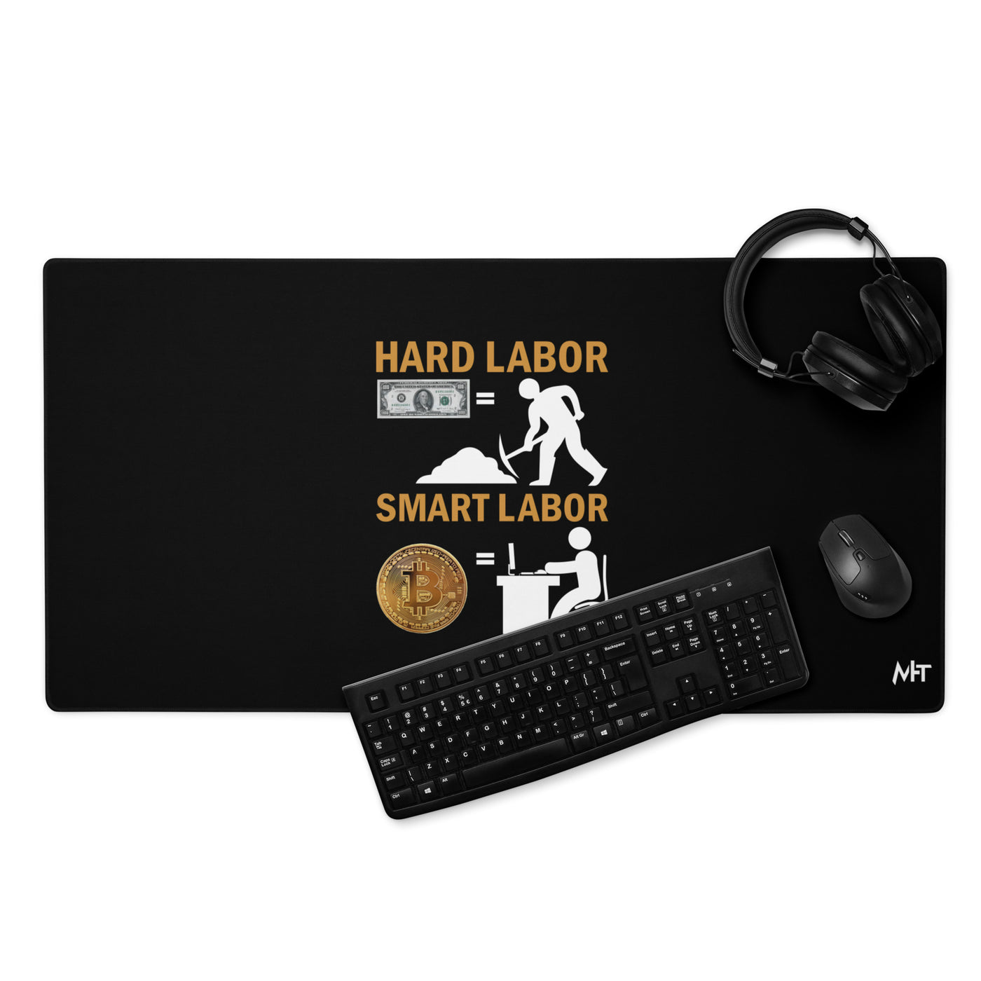 Hard Labour Vs Smart Labour - Desk Mat
