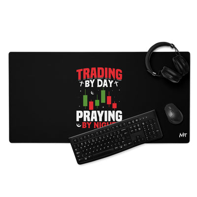 Trading by Day Praying by Night - Desk Mat