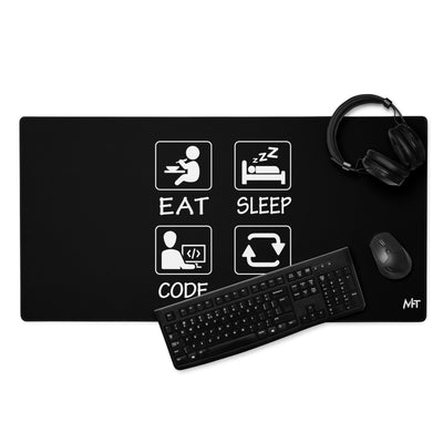 Eat, Sleep, Code, Repeat V1 - Desk Mat