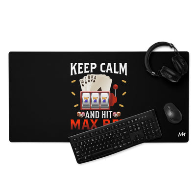 Keep Calm and Hit Max Bet - Desk Mat