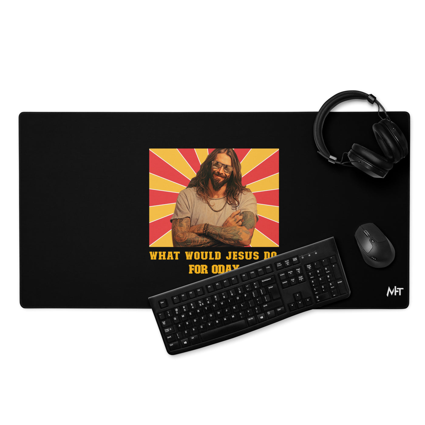 What would Jesus do for 0day v1 - Desk Mat