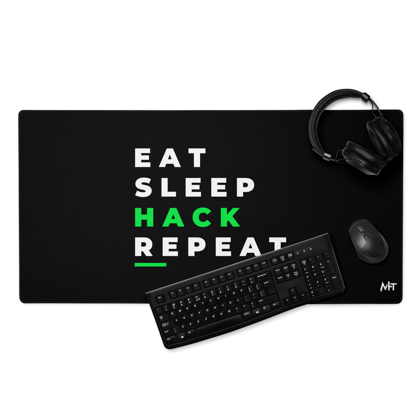 Eat, Sleep, Hack, Repeat V2 - Desk Mat