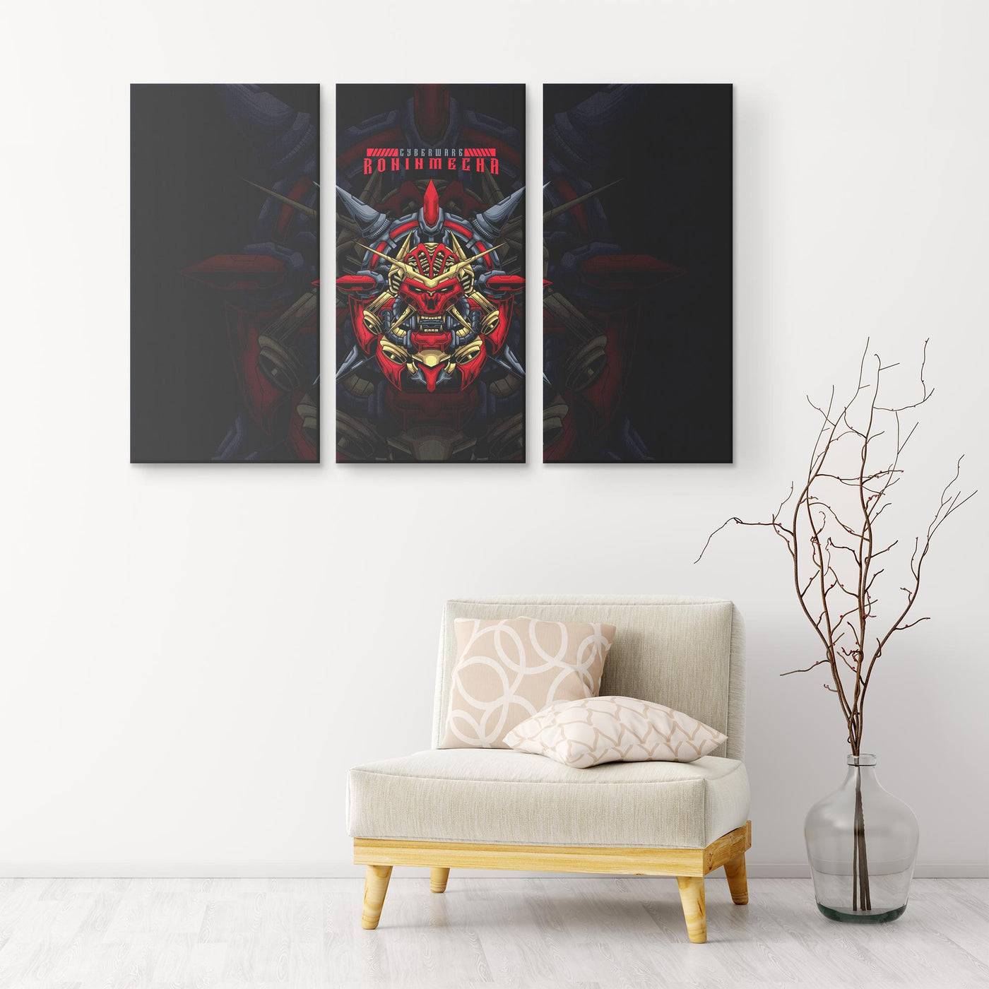 Cyberware Ronin Mecha - 3 Piece Canvas Set by MyHackerTech