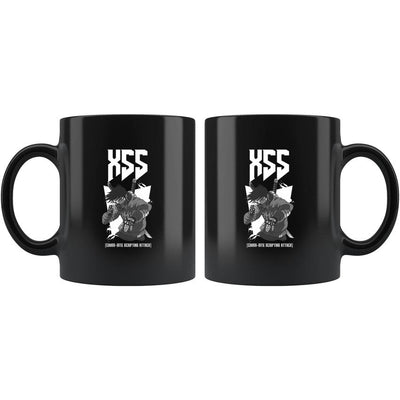 XSS cross-site scripting attack - Mug by MyHackerTech
