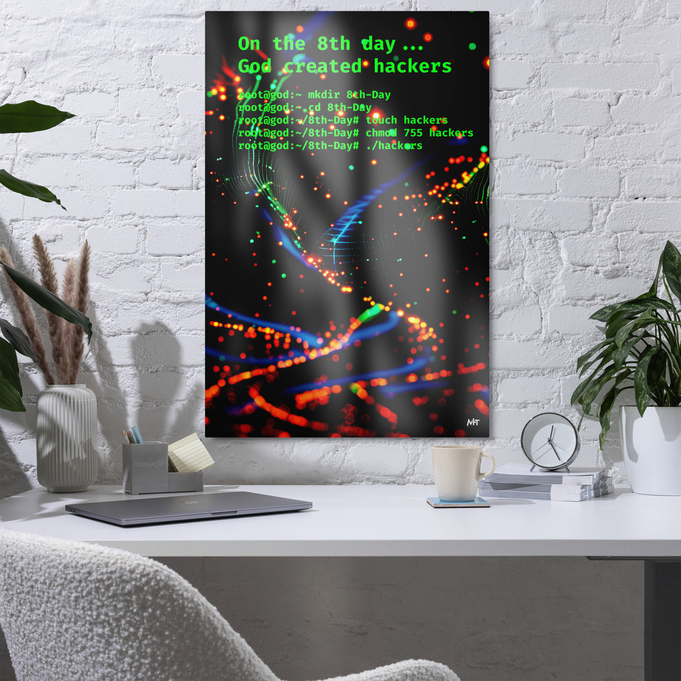 On the 8th day God created hackers - Metal prints
