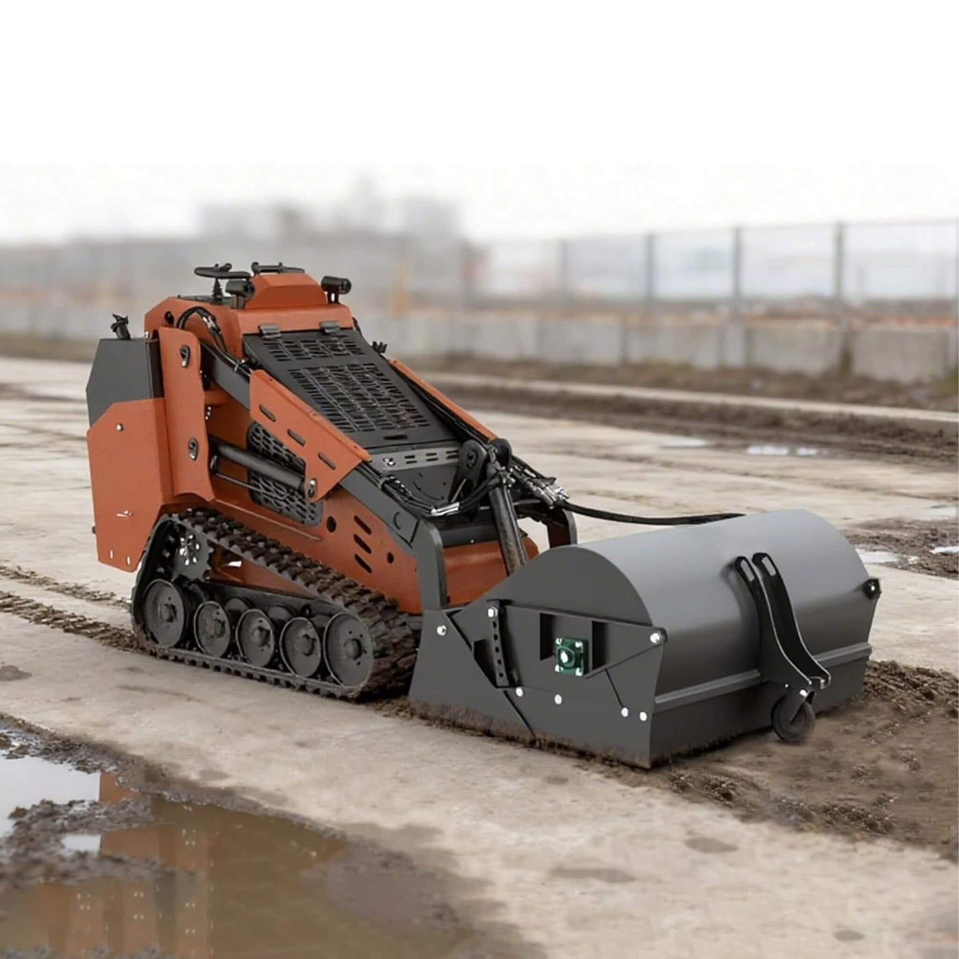 SAKSBY Heavy Duty Mini Skid Steer Sweeper Attachment For Contractors ...