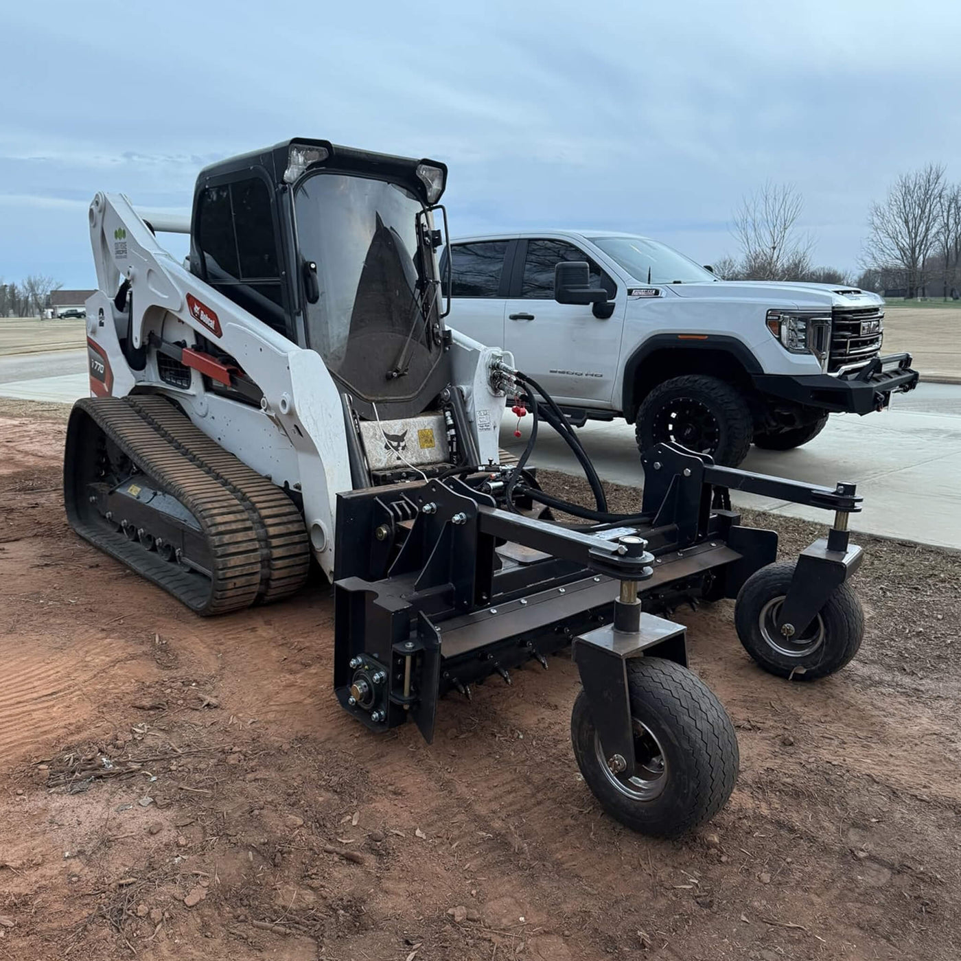 Heavy Duty 72 Inch Industrial Soil Power Rake Skid Steer Attachment ...