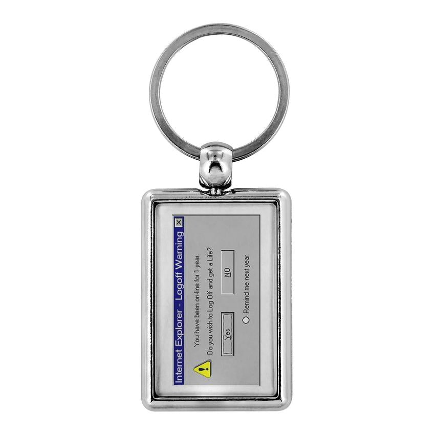 Log off and get a life - Keychains by MyHackerTech
