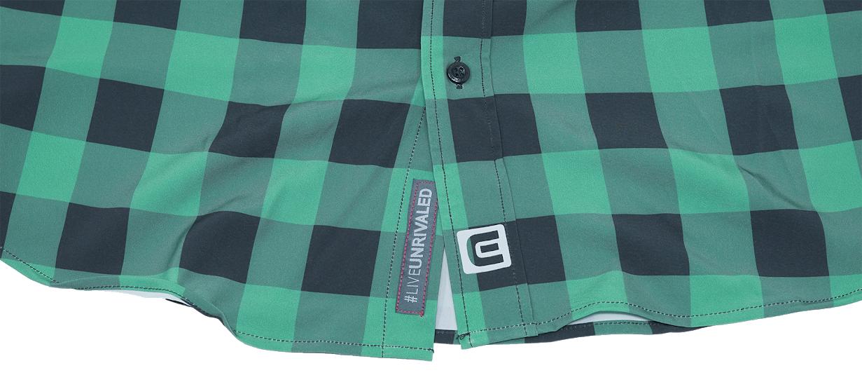 The Titan - Black/Green Plaid Long Sleeve by MyHackerTech