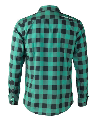 The Titan - Black/Green Plaid Long Sleeve by MyHackerTech