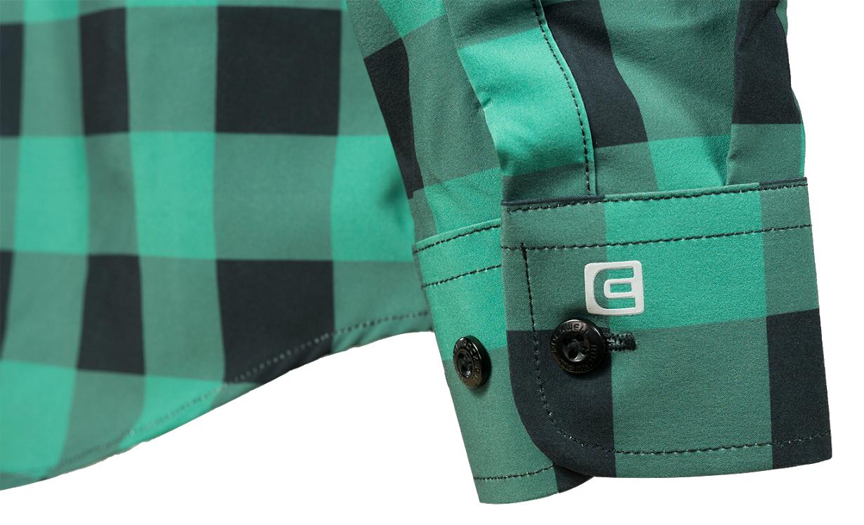 The Titan - Black/Green Plaid Long Sleeve by MyHackerTech