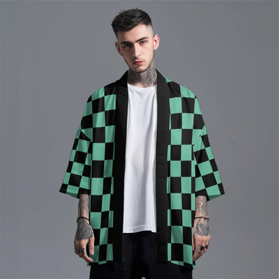 K33 Green Checker Kimono by MyHackerTech