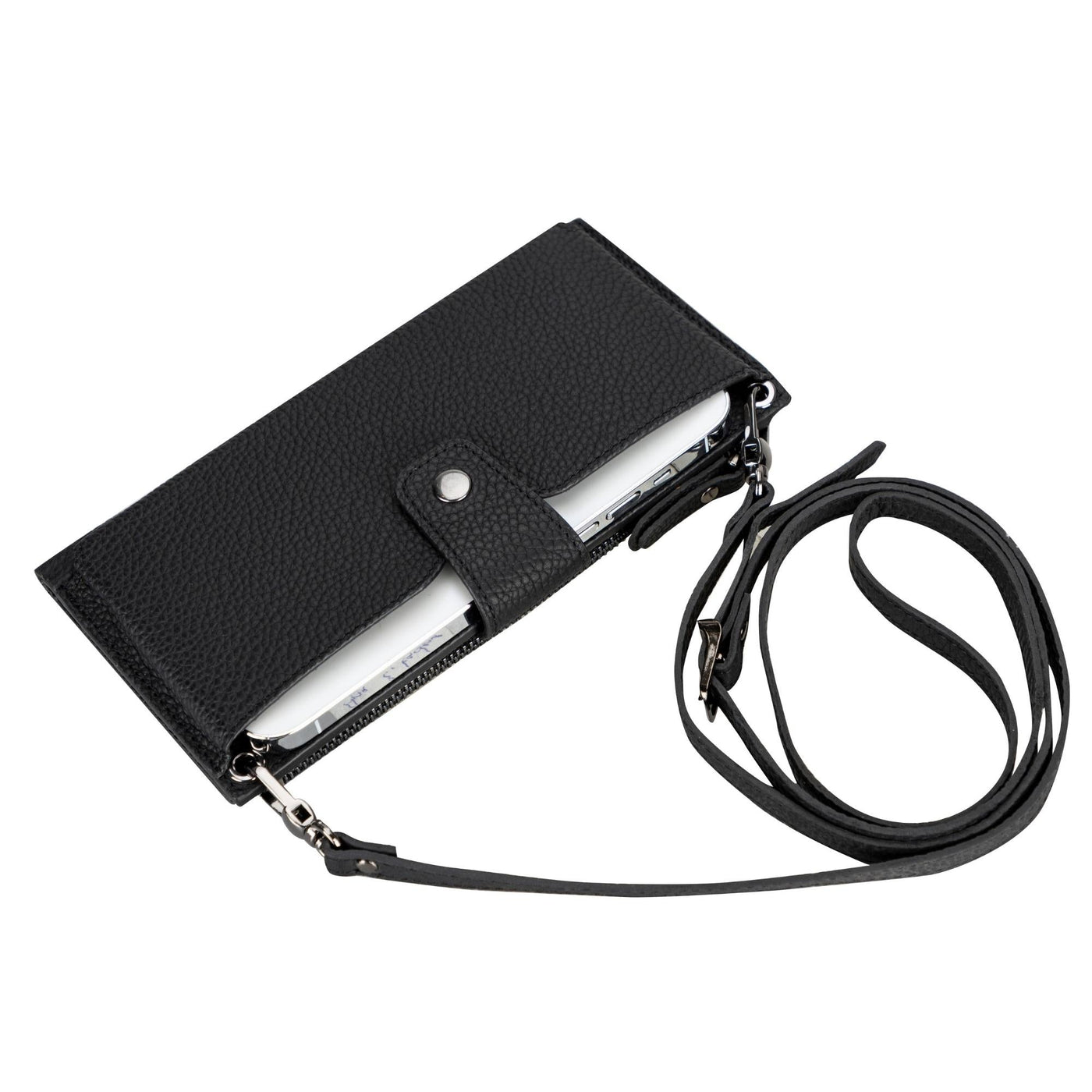 Kaycee Leather Women's Cell Phone Wallet with Strap by MyHackerTech