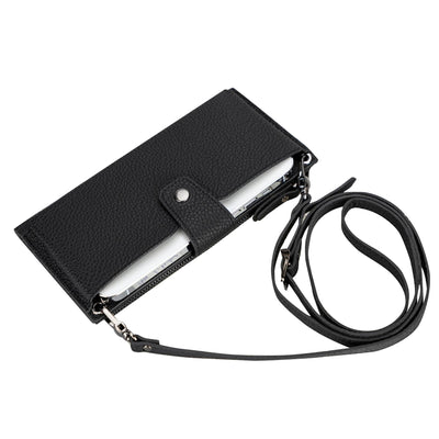 Kaycee Leather Women's Cell Phone Wallet with Strap by MyHackerTech