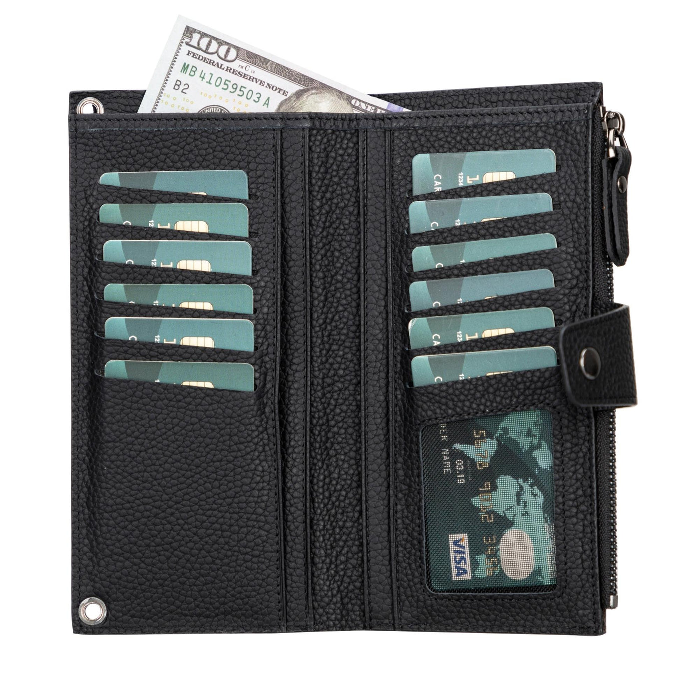 Kaycee Leather Women's Cell Phone Wallet with Strap by MyHackerTech