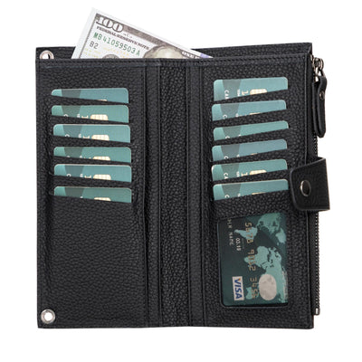 Kaycee Leather Women's Cell Phone Wallet with Strap by MyHackerTech