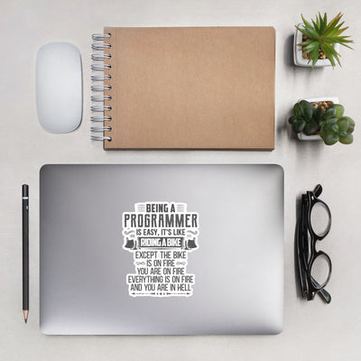 Being a Programmer is easy - Bubble-free stickers