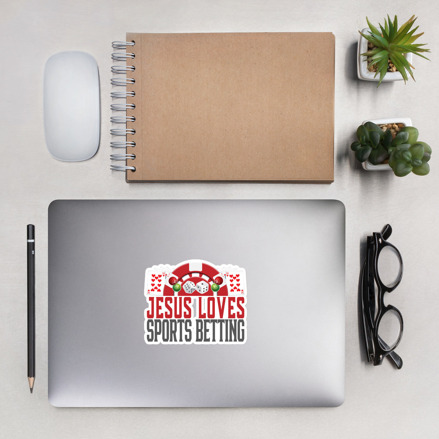 Jesus Loves Sports Betting - Bubble-free stickers