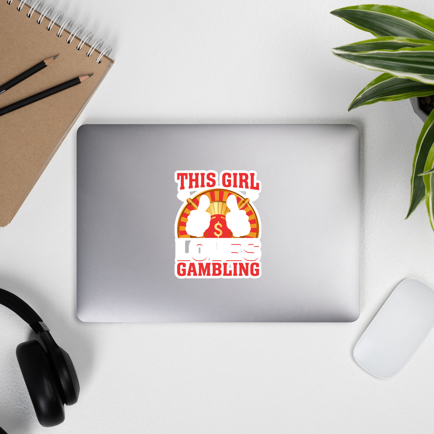 This Girl Loves  Gambling - Bubble-free stickers