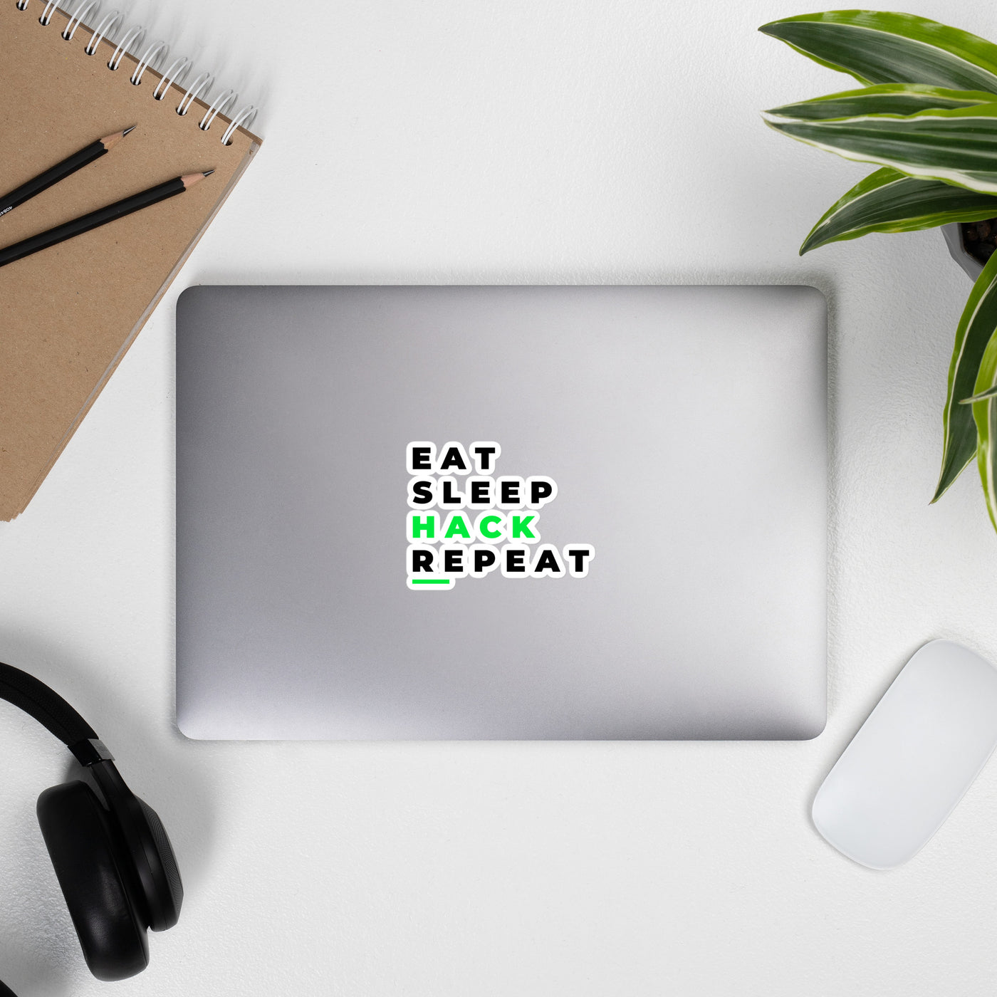 Eat, Sleep, Hack, Repeat V2 - Bubble-free stickers