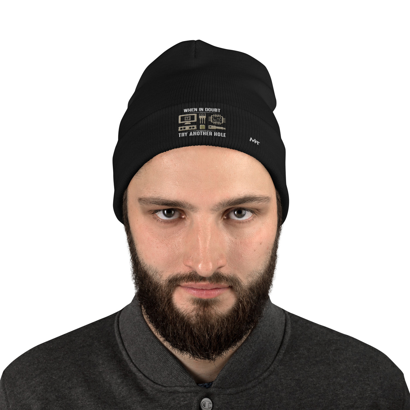 When in doubt, Try another hole V1 - Embroidered Beanie
