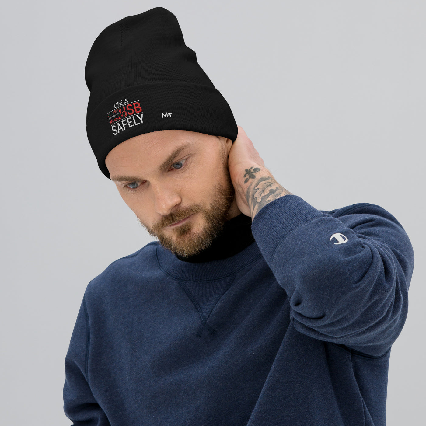 Life is too Short to Remove USB Safely - Embroidered Beanie