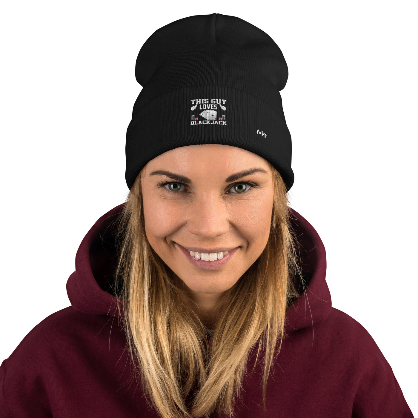 This Guy Loves Black Jack - Embroidered Beanie