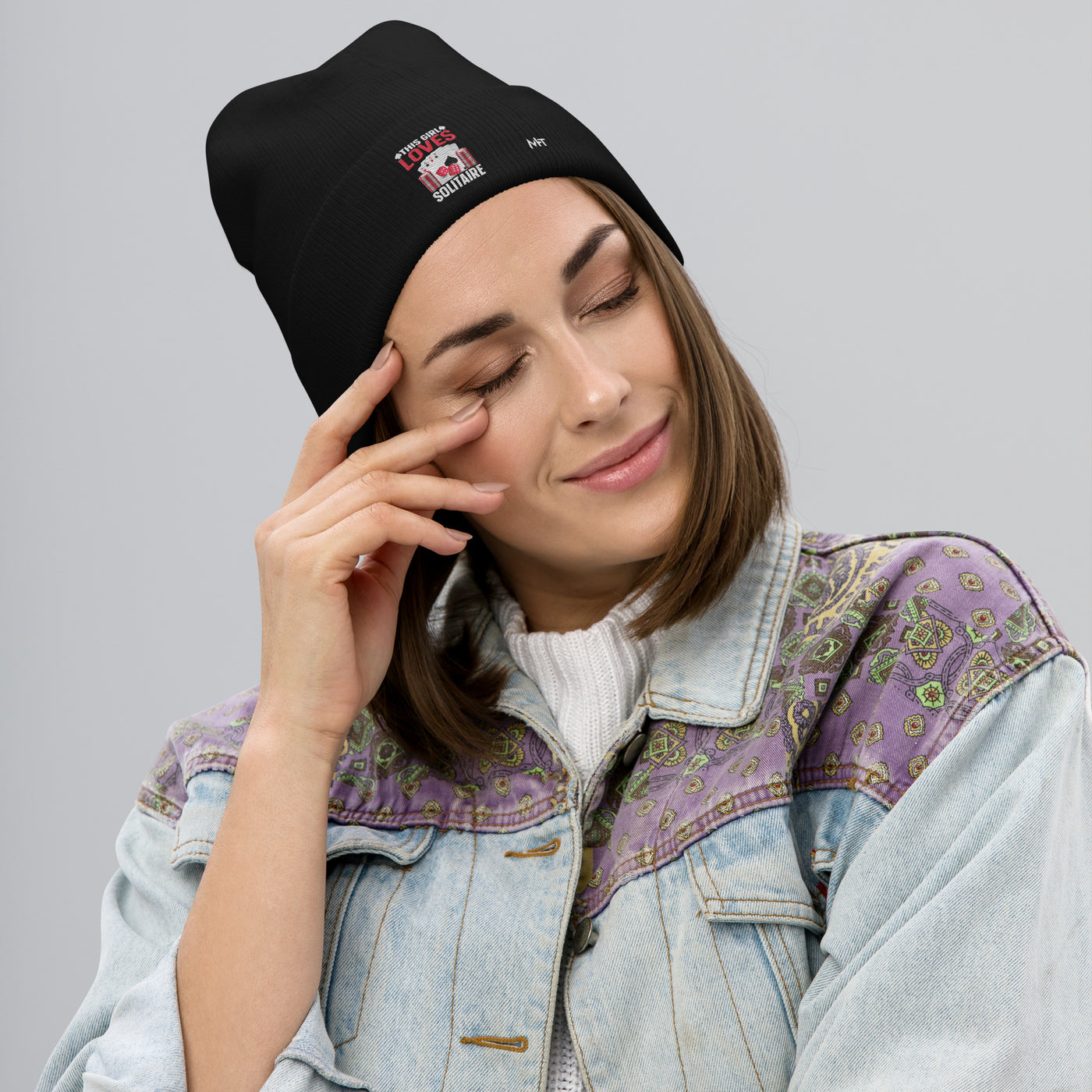 This Girl Loves  Solitaire - Embroidered Beanie