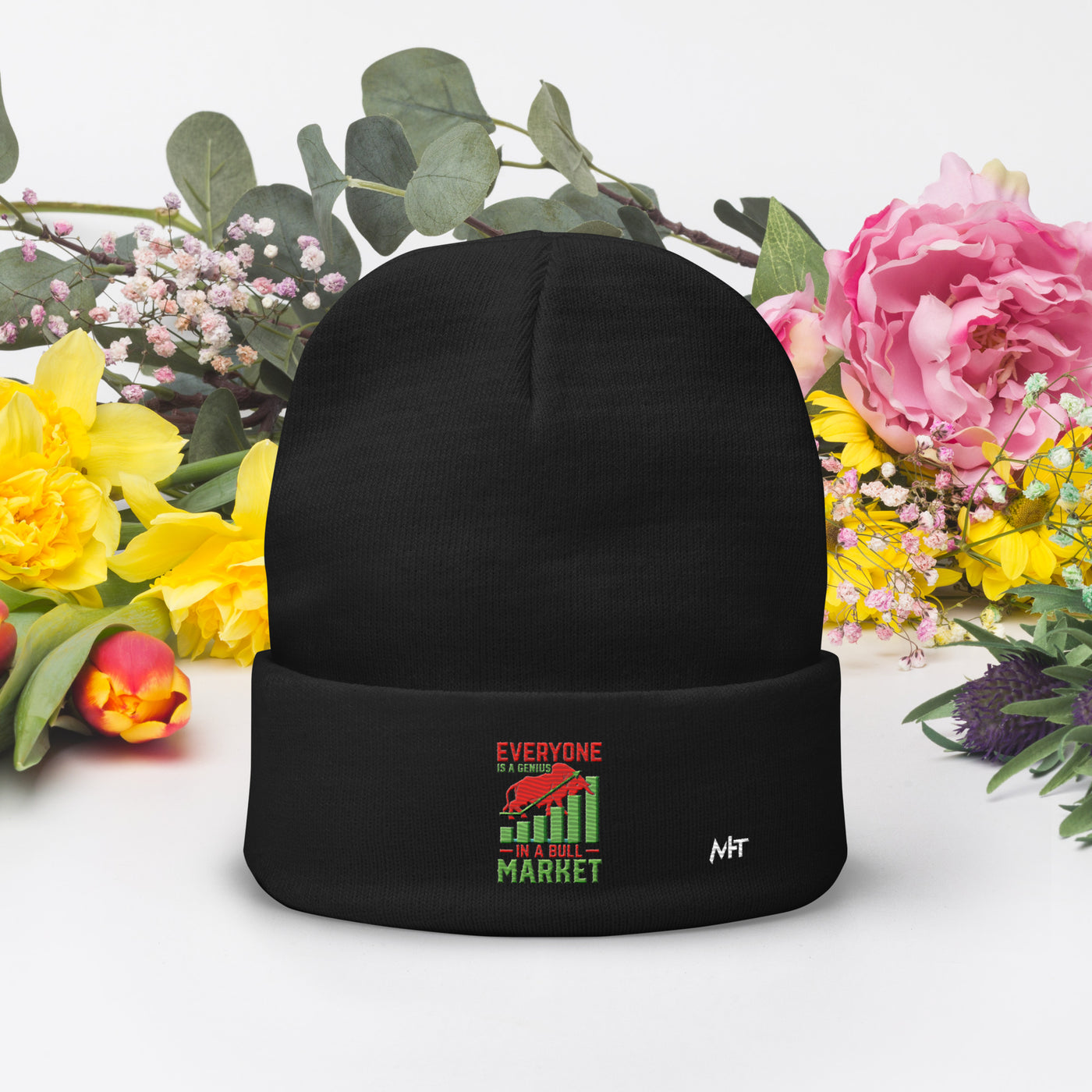 Everyone is a Genius in a Bull Market V1 - Embroidered Beanie