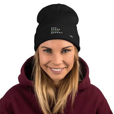 Eat, Sleep, Hack, Repeat V2 - Embroidered Beanie