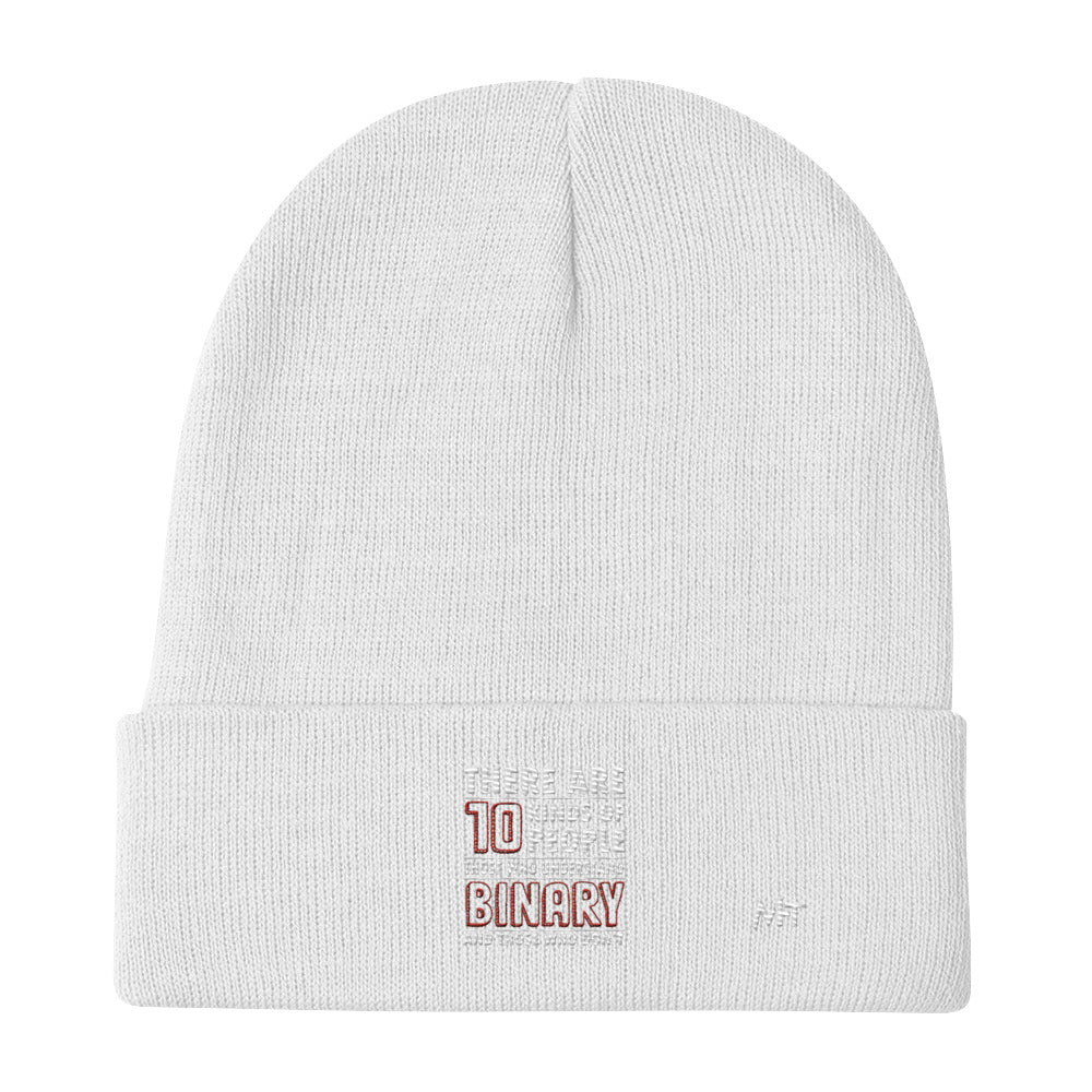 There are 10 kinds of People - Embroidered Beanie
