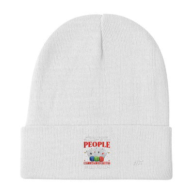 Usually I Like Most of the People But I Hate everyone who Folds - Embroidered Beanie