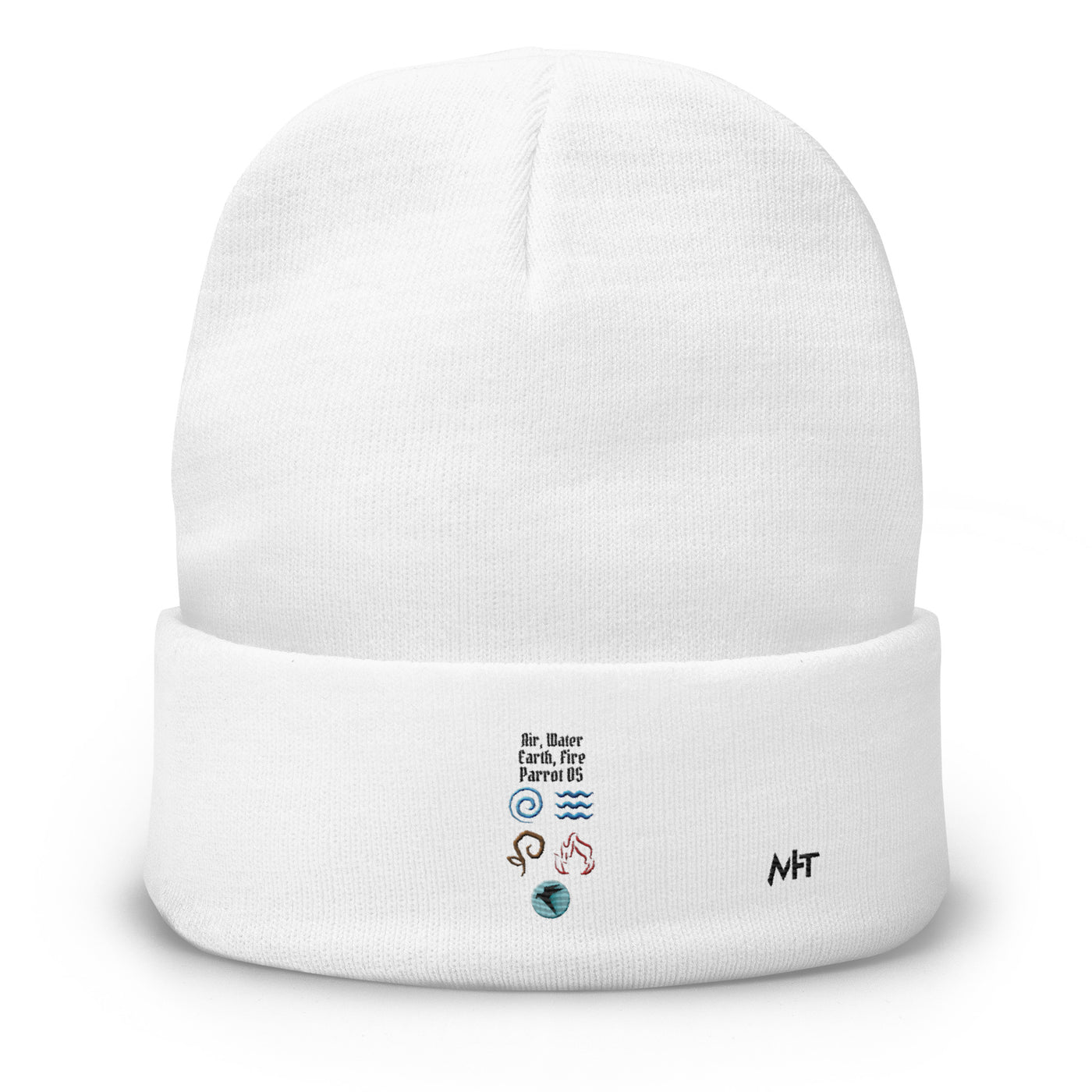 Air, Water, Earth, Fire, Parrot OS - Embroidered Beanie