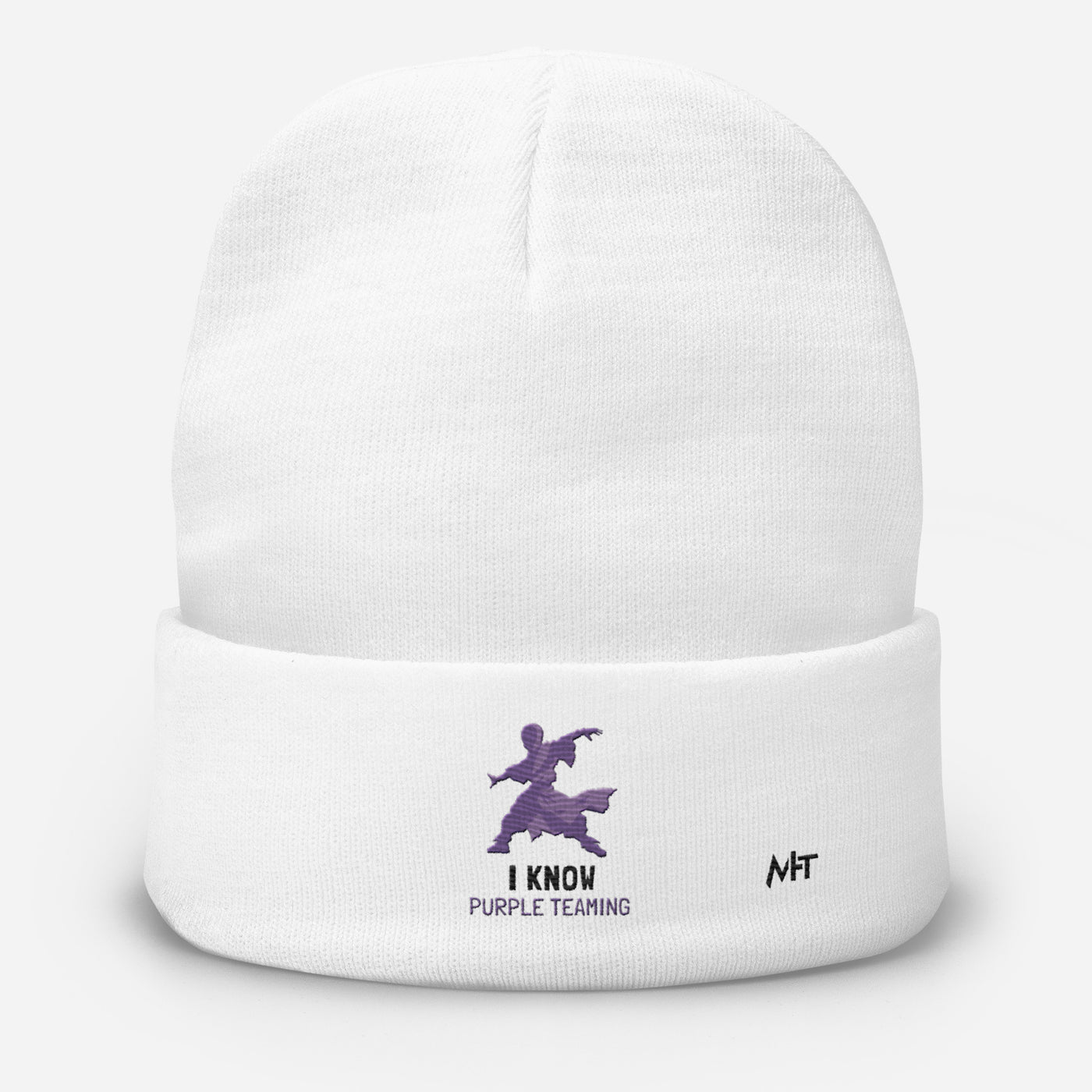 I Know Purple Teaming - Embroidered Beanie