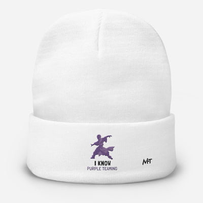 I Know Purple Teaming - Embroidered Beanie
