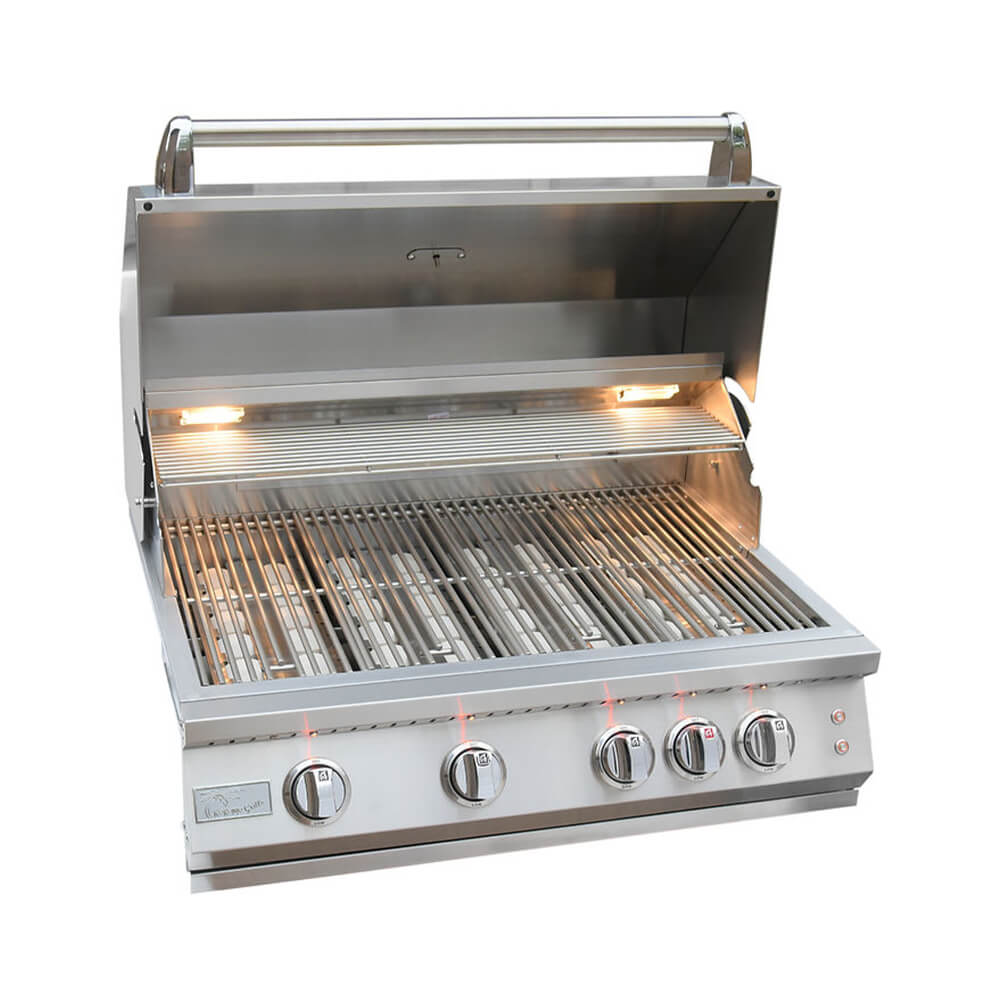 KoKoMo Grills 32" Professional 72K BTU LP/NG 4 Burner Built-In Stainless Steel Gas Grill (SAK48170) by MyHackerTech